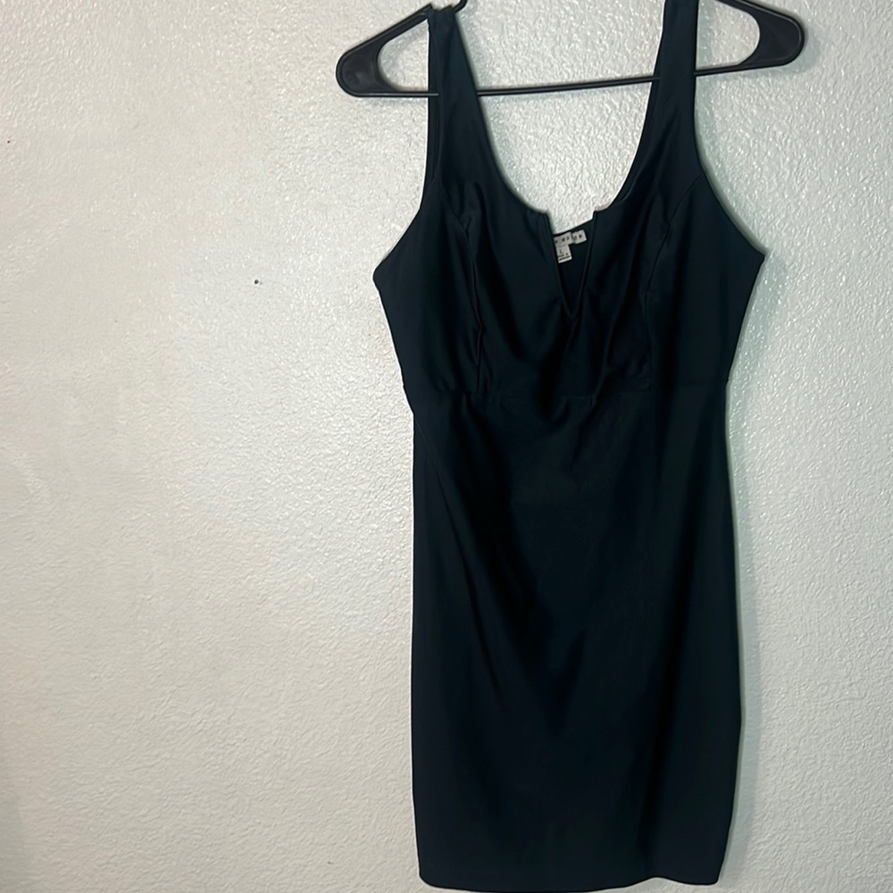 Large dark green dress